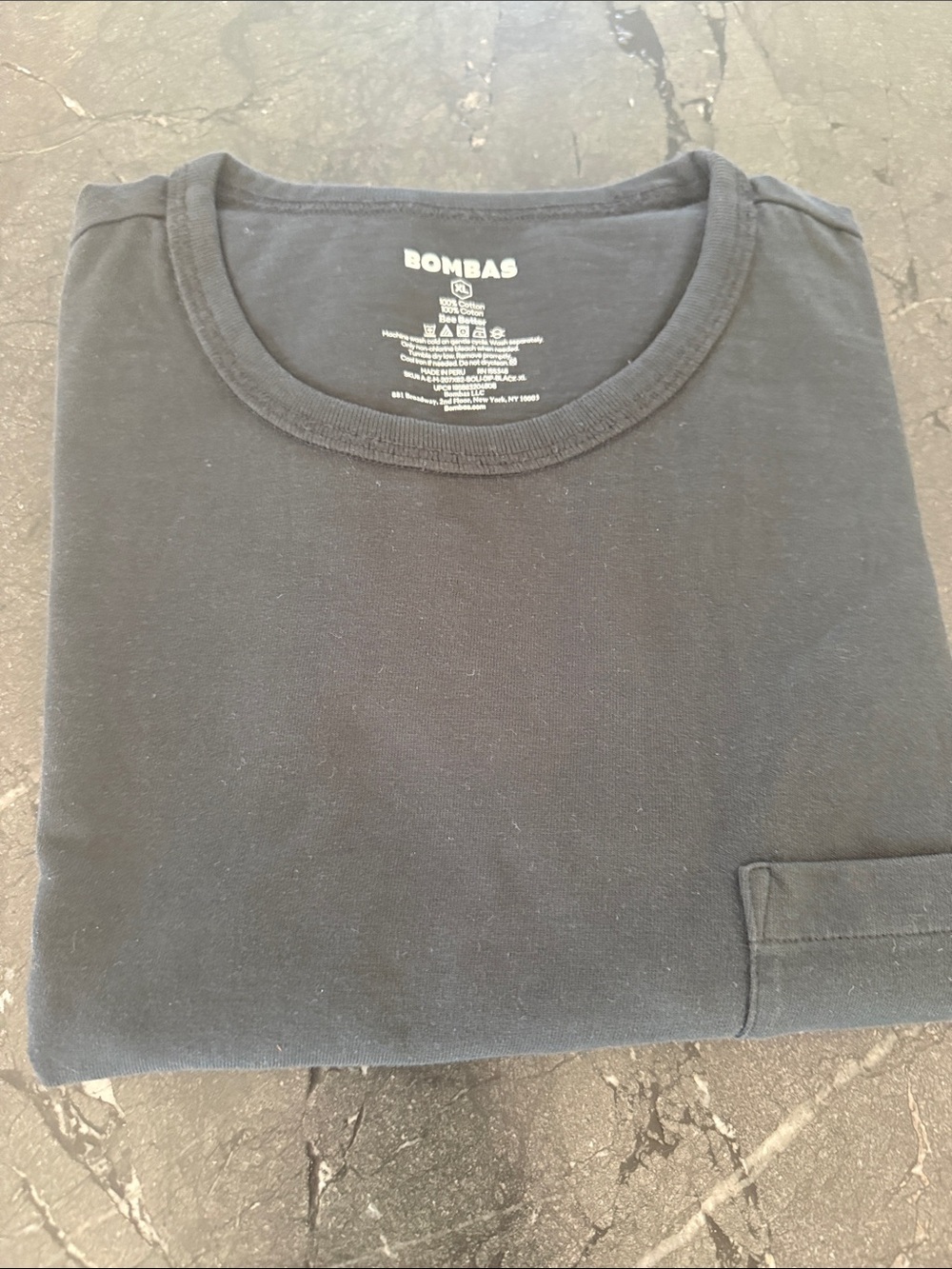 Bombas Men's Black Short-Sleeve Crew Pocket Tee